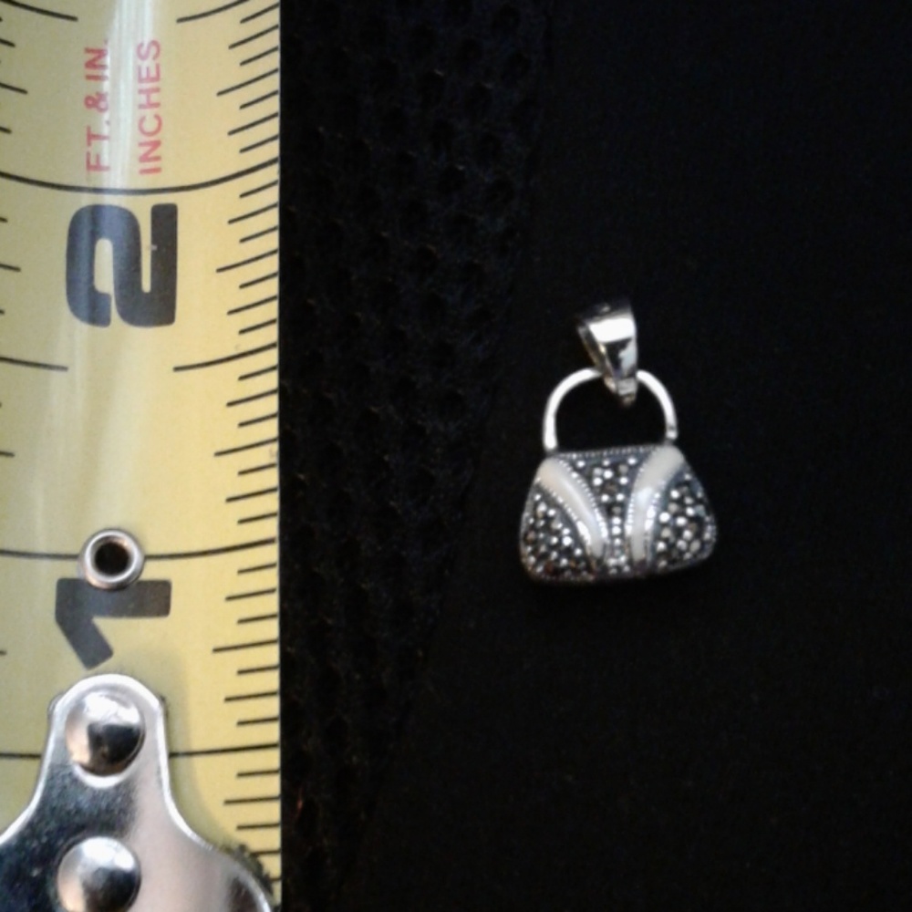NIP.  Sterling silver purse charm necklace